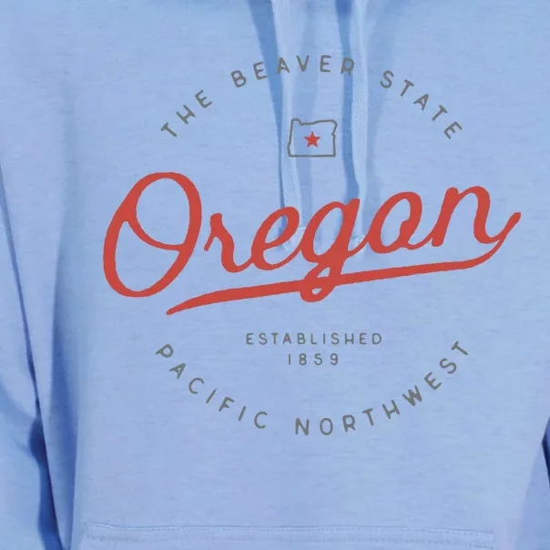 Oregon T The Beaver State Pacific Northwest Pnw Unisex Surf Hoodie