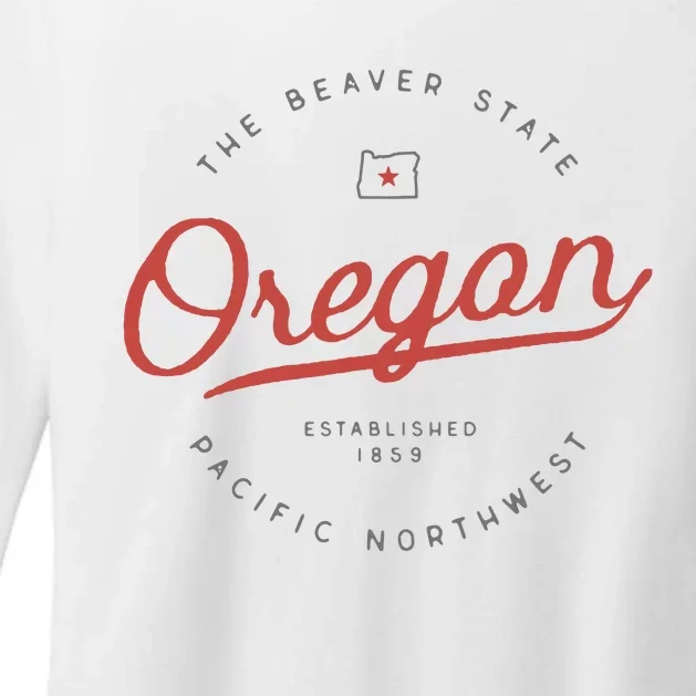 Oregon T The Beaver State Pacific Northwest Pnw Womens CVC Long Sleeve Shirt