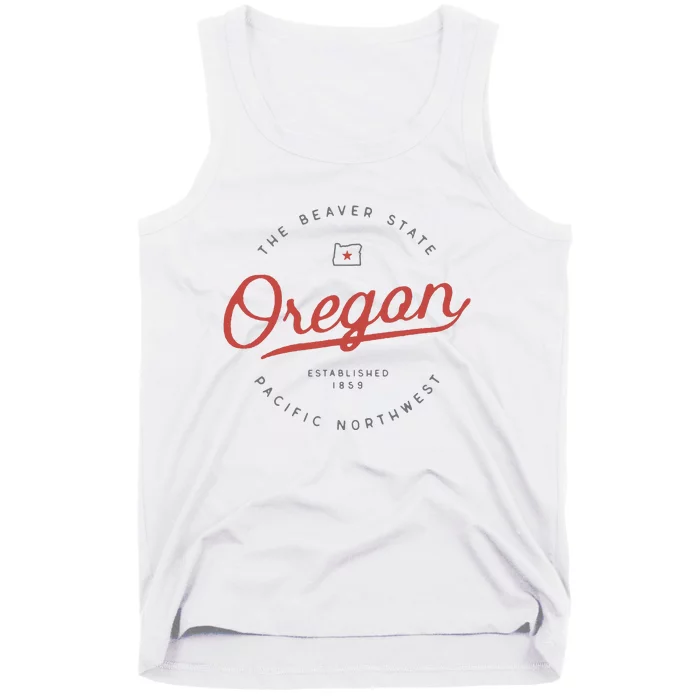 Oregon T The Beaver State Pacific Northwest Pnw Tank Top