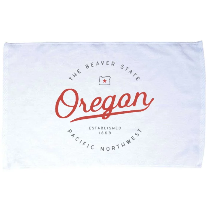 Oregon T The Beaver State Pacific Northwest Pnw Microfiber Hand Towel