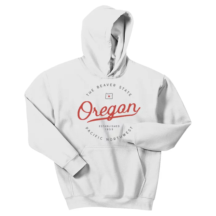 Oregon T The Beaver State Pacific Northwest Pnw Kids Hoodie