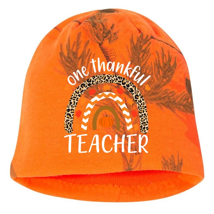 One Thankful Teacher, Autumn Fall Leopard Design Kati - Camo Knit Beanie