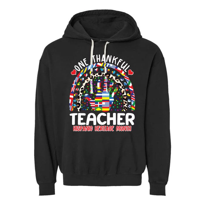 One Thankful Teacher Hispanic Heritage Month Garment-Dyed Fleece Hoodie