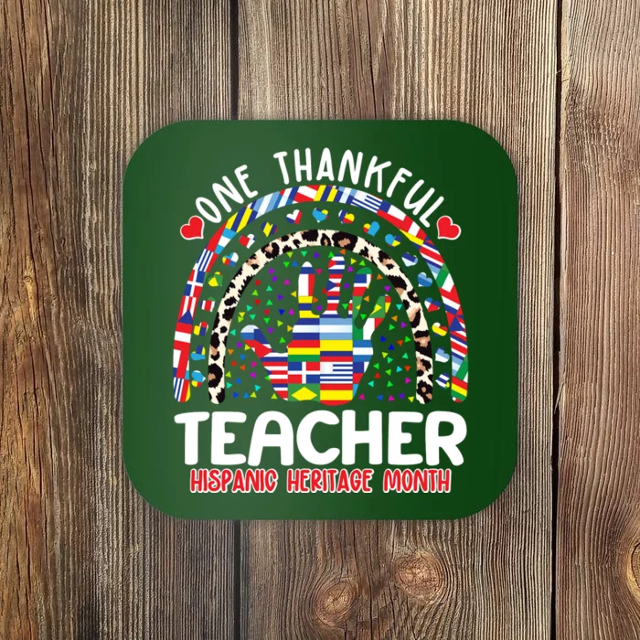 One Thankful Teacher Hispanic Heritage Month Coaster