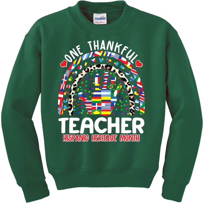 One Thankful Teacher Hispanic Heritage Month Kids Sweatshirt