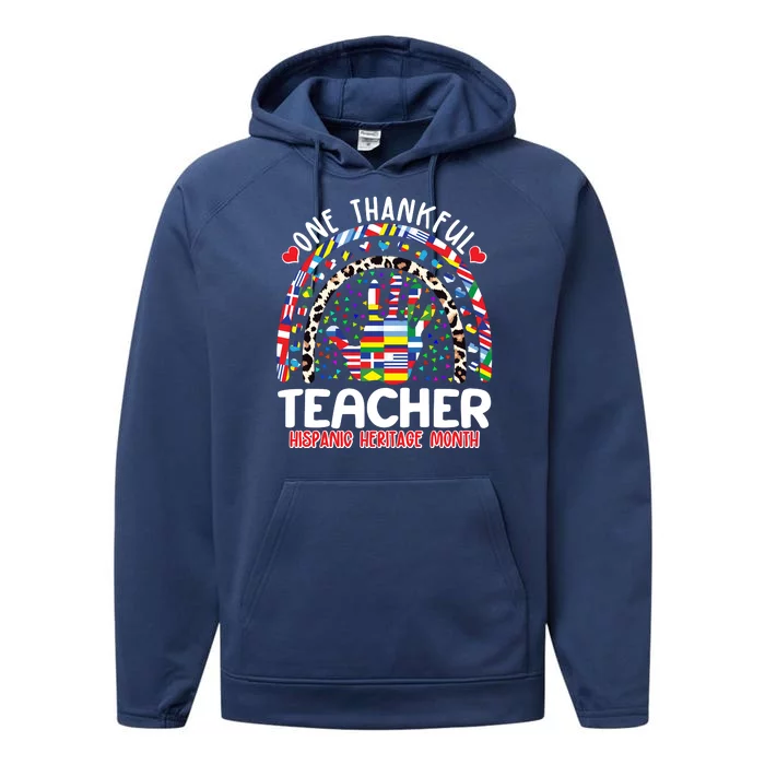 One Thankful Teacher Hispanic Heritage Month Performance Fleece Hoodie