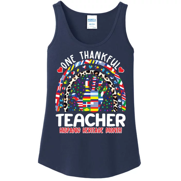 One Thankful Teacher Hispanic Heritage Month Ladies Essential Tank