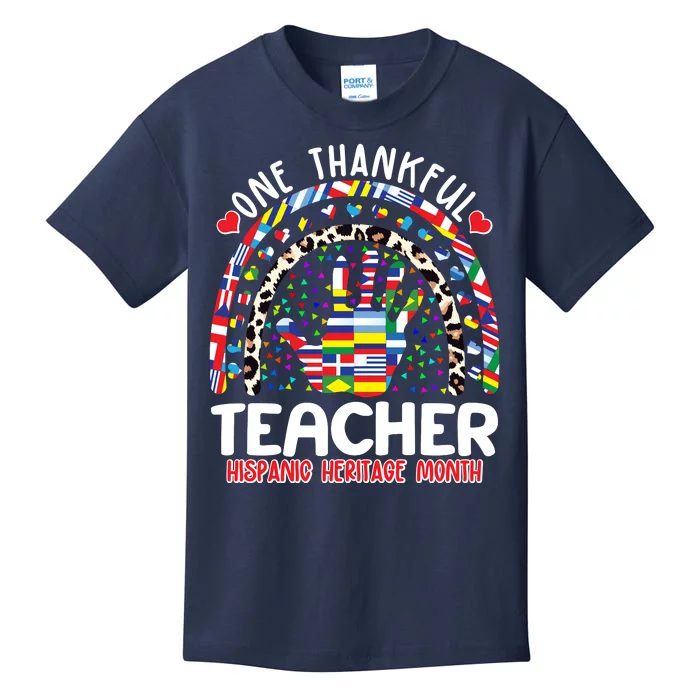 One Thankful Teacher Hispanic Heritage Month Kids T-Shirt