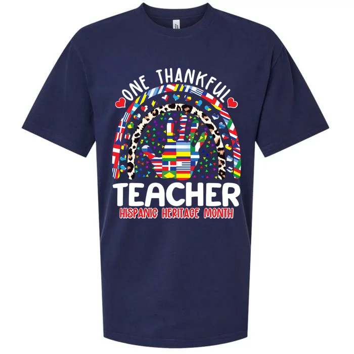 One Thankful Teacher Hispanic Heritage Month Sueded Cloud Jersey T-Shirt