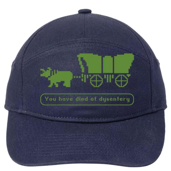 Oregon Trail T Shirt You Have Died Of Dysentery 8Bit Video Game 1865 7-Panel Snapback Hat