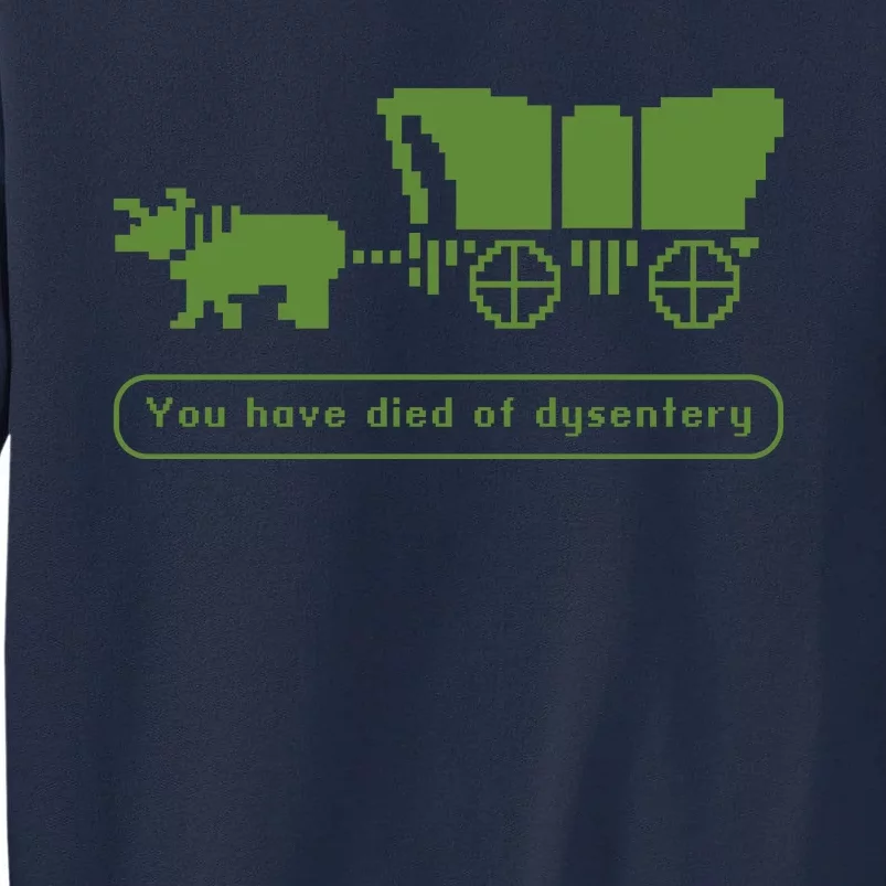 Oregon Trail T Shirt You Have Died Of Dysentery 8Bit Video Game 1865 Tall Sweatshirt