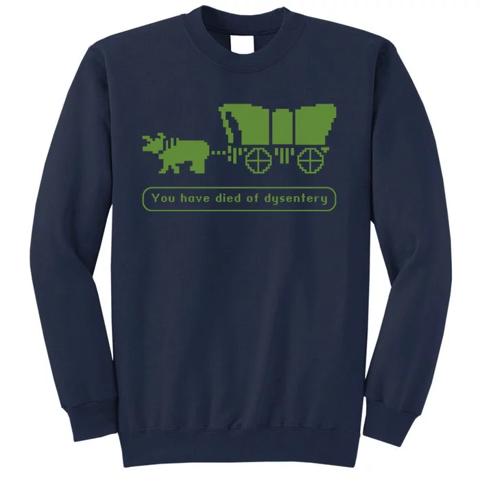 Oregon Trail T Shirt You Have Died Of Dysentery 8Bit Video Game 1865 Tall Sweatshirt