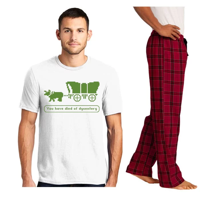 Oregon Trail T Shirt You Have Died Of Dysentery 8Bit Video Game 1865 Pajama Set