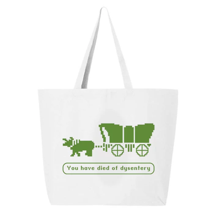 Oregon Trail T Shirt You Have Died Of Dysentery 8Bit Video Game 1865 25L Jumbo Tote