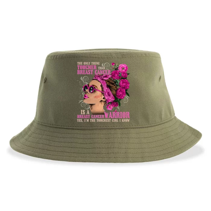 Only Thing Tougher Than Breast Cancer Gift Sustainable Bucket Hat