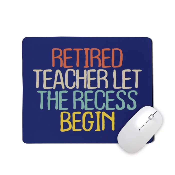 Old Text Vintage Retired Teacher Mousepad