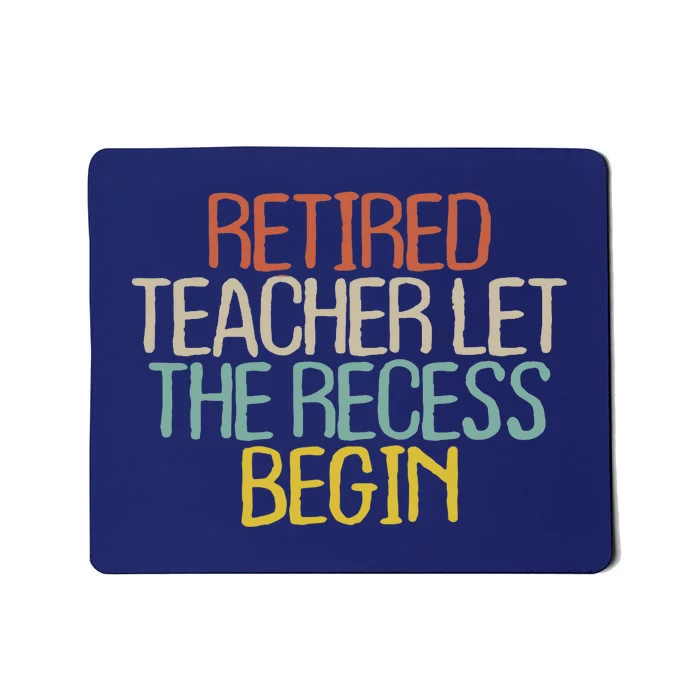 Old Text Vintage Retired Teacher Mousepad