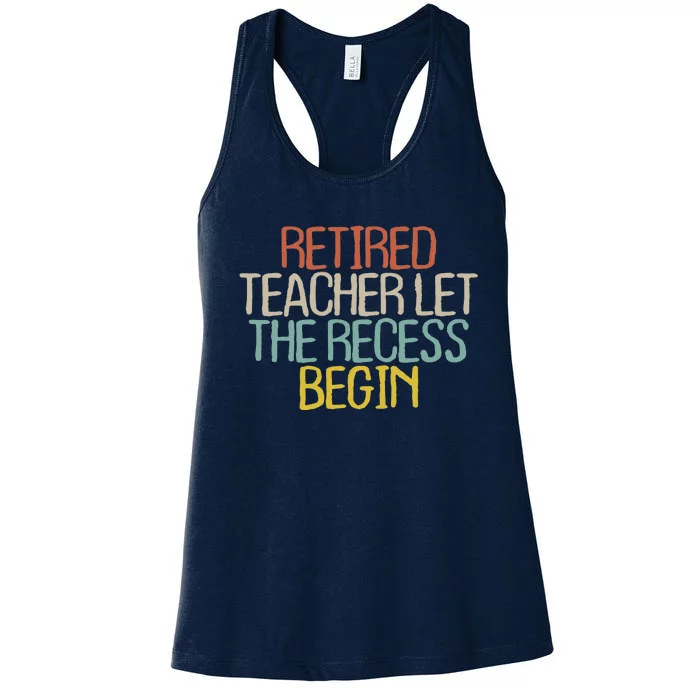 Old Text Vintage Retired Teacher Women's Racerback Tank