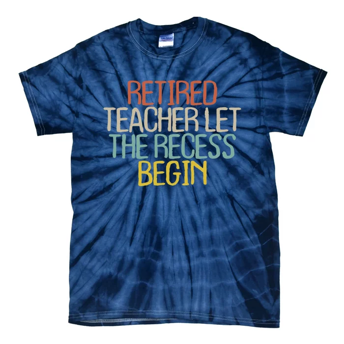 Old Text Vintage Retired Teacher Tie-Dye T-Shirt