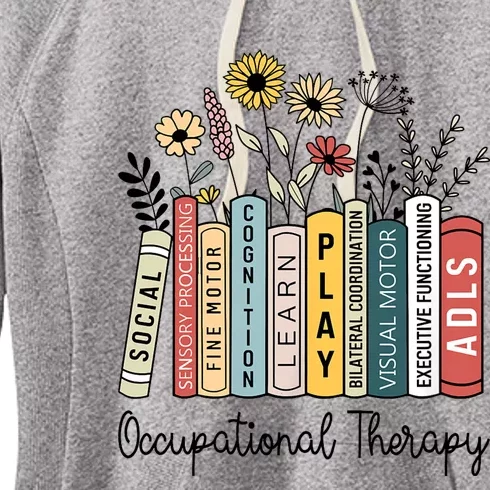 Occupational Therapy Wildflower Book Ot Therapist Assistant Women's Fleece Hoodie