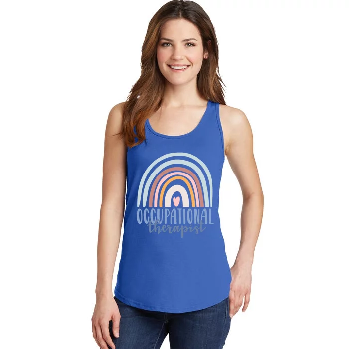 Occupational Therapy Worker Ot Boho Rainbow Retro Gift Cute Gift Ladies Essential Tank