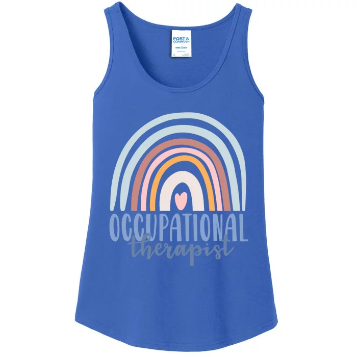 Occupational Therapy Worker Ot Boho Rainbow Retro Gift Cute Gift Ladies Essential Tank