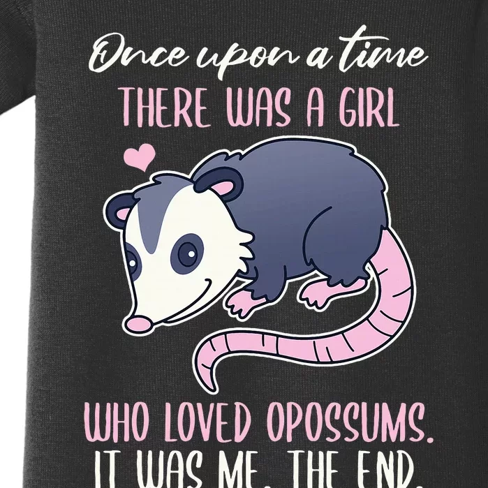 Once There Was A Girl Who Loved Opossums Baby Bodysuit