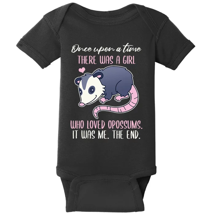 Once There Was A Girl Who Loved Opossums Baby Bodysuit