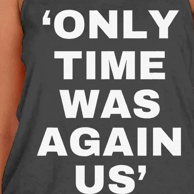 Only Time Was Again Us Women's Knotted Racerback Tank