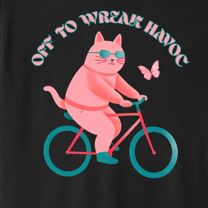 Off To Wreak Havoc Funny Cat ChromaSoft Performance T-Shirt