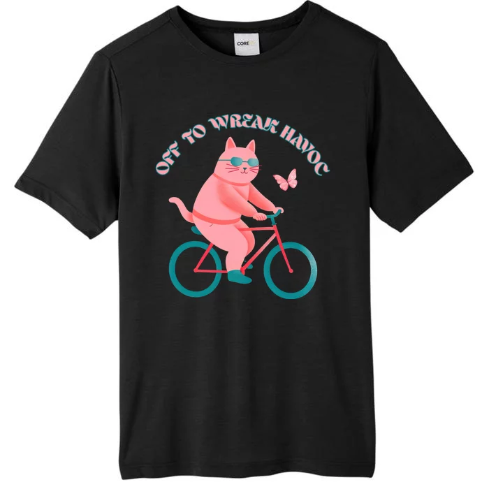 Off To Wreak Havoc Funny Cat ChromaSoft Performance T-Shirt