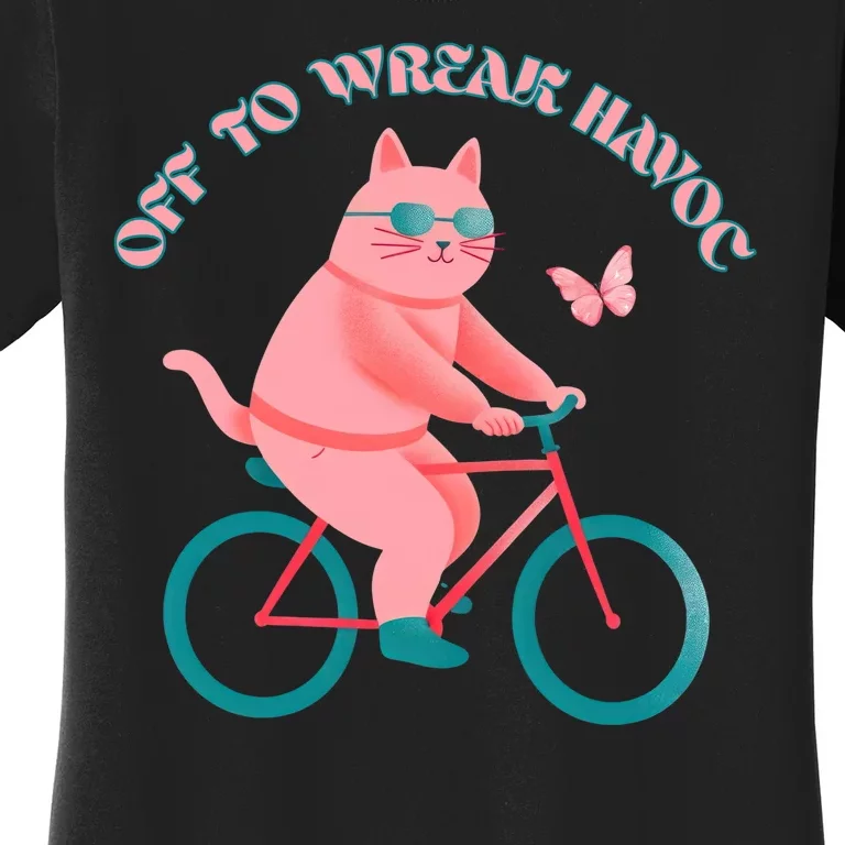 Off To Wreak Havoc Funny Cat Women's T-Shirt