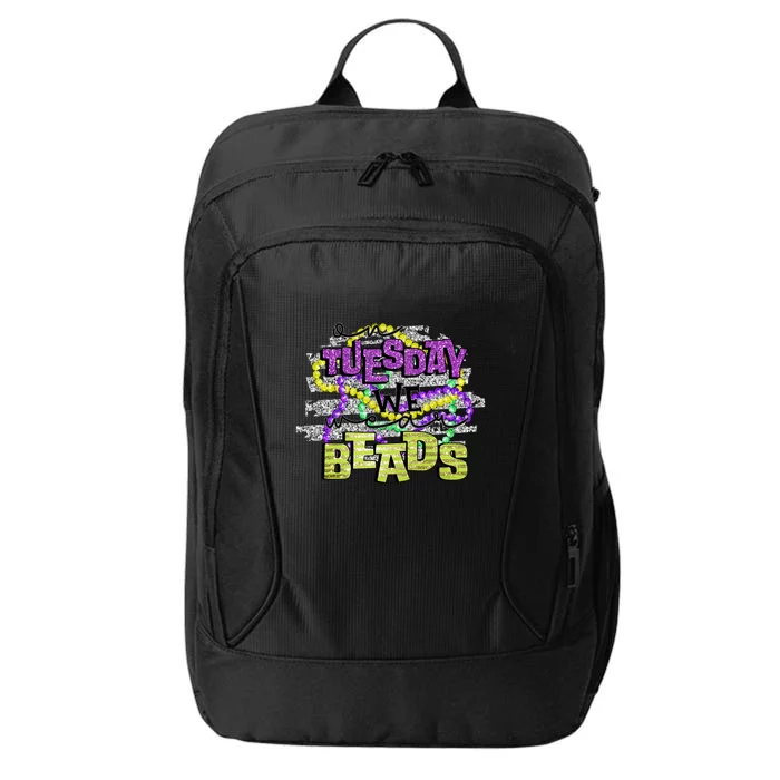 On Tuesday We Beads Fat Tuesday For Mardi Gras City Backpack