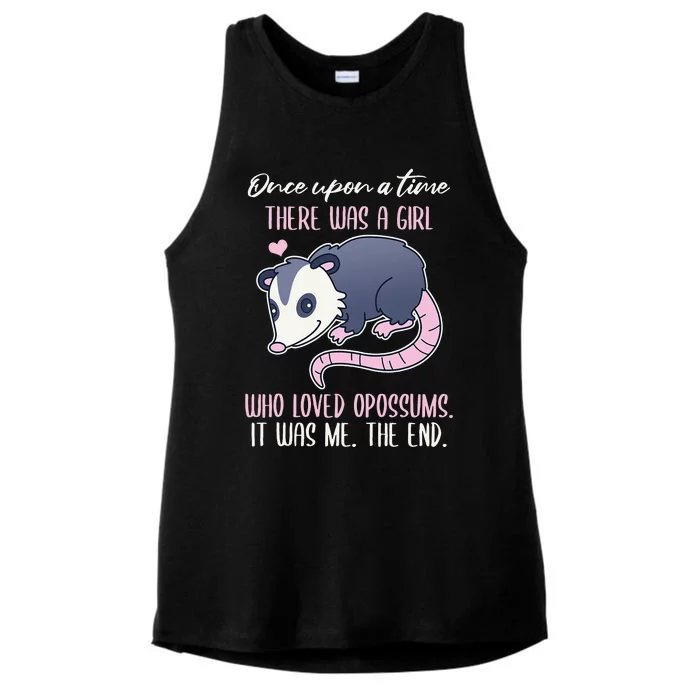 Once There Was A Who Loved Opossums Ladies Tri-Blend Wicking Tank