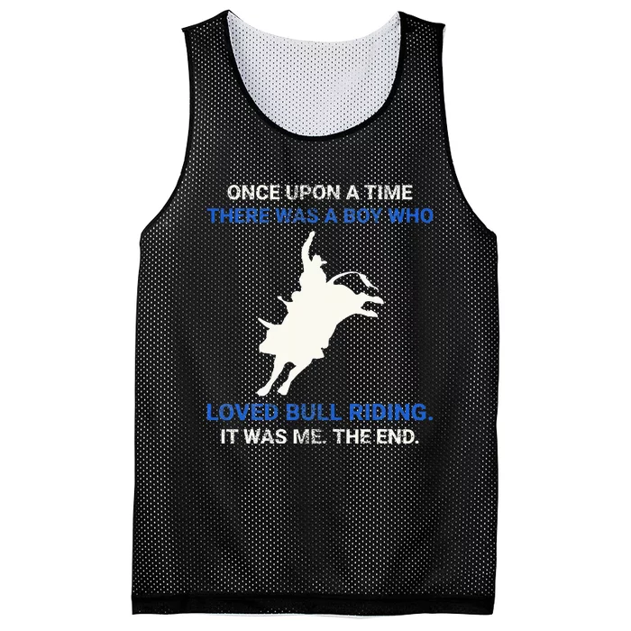 Once Upon A Time There Was A Boy Who Loved Bull Riding Mesh Reversible Basketball Jersey Tank