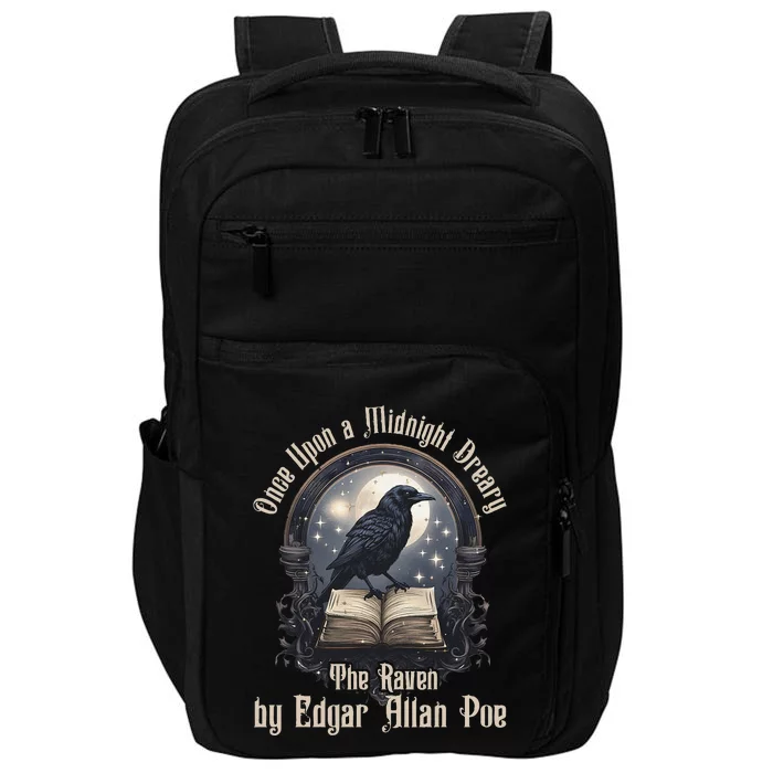 Once Upon A Midnight Dreary The Raven By Edgar Allan Poe (1) Impact Tech Backpack