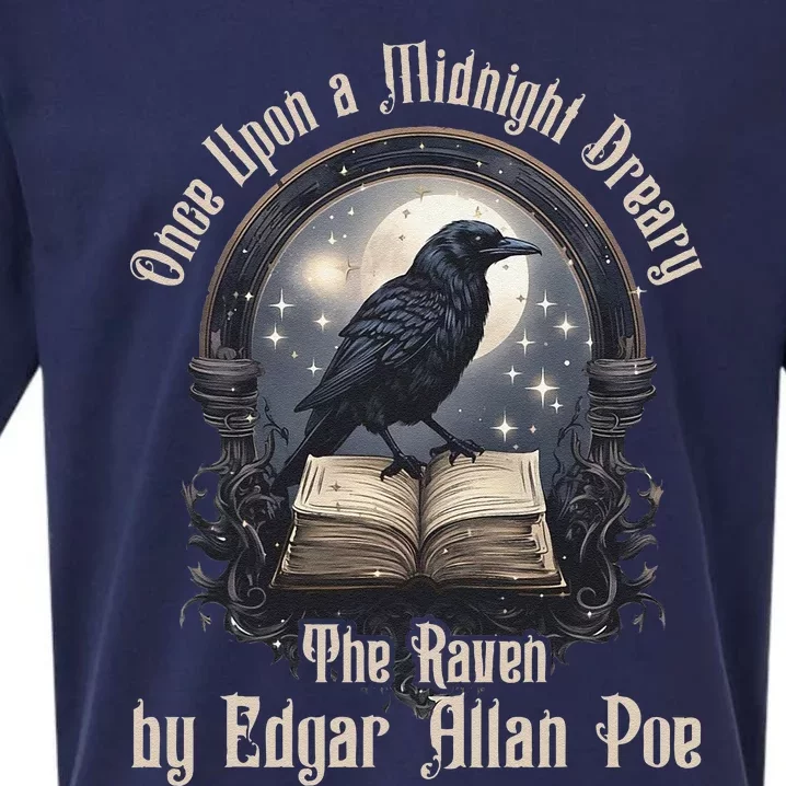 Once Upon A Midnight Dreary The Raven By Edgar Allan Poe (1) Sueded Cloud Jersey T-Shirt