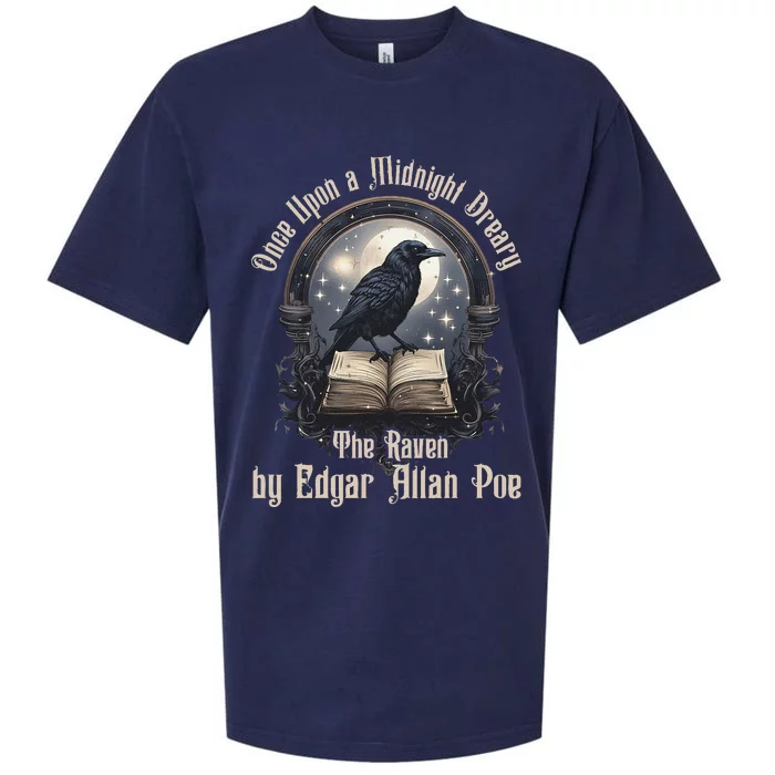 Once Upon A Midnight Dreary The Raven By Edgar Allan Poe (1) Sueded Cloud Jersey T-Shirt