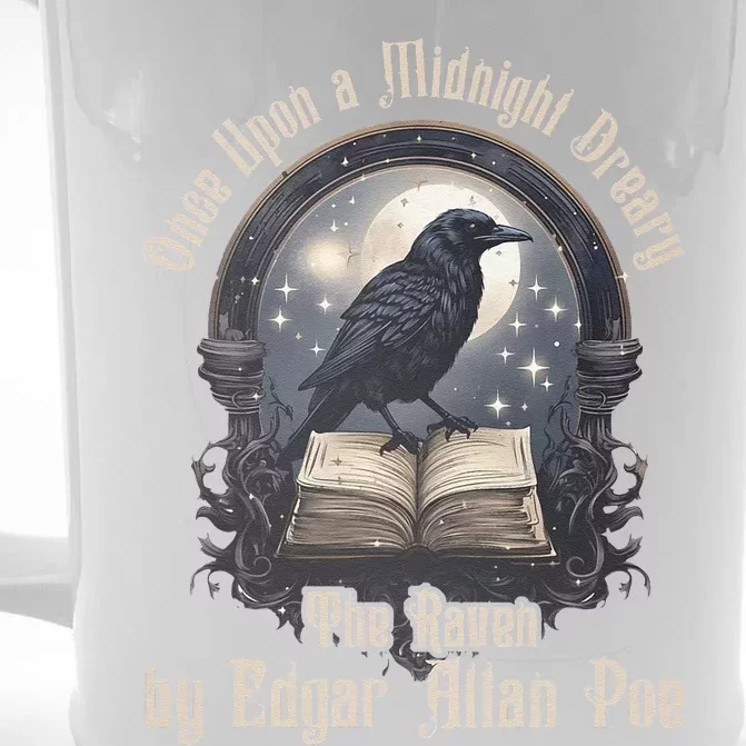 Once Upon A Midnight Dreary The Raven By Edgar Allan Poe (1) Front & Back Beer Stein