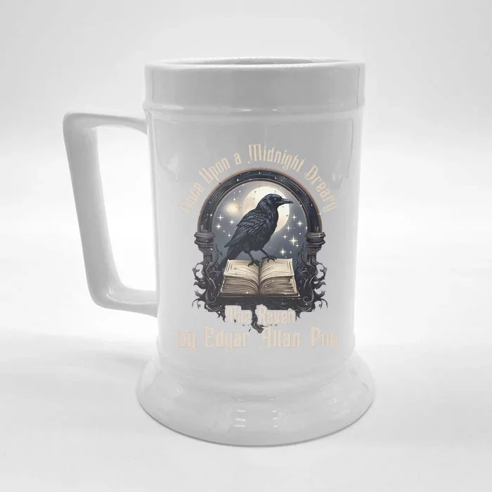 Once Upon A Midnight Dreary The Raven By Edgar Allan Poe (1) Front & Back Beer Stein