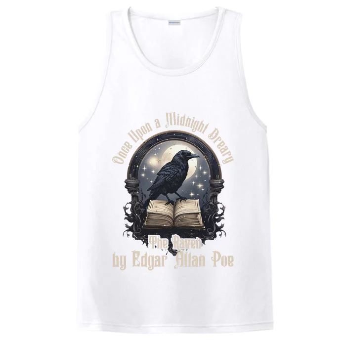 Once Upon A Midnight Dreary The Raven By Edgar Allan Poe (1) Performance Tank