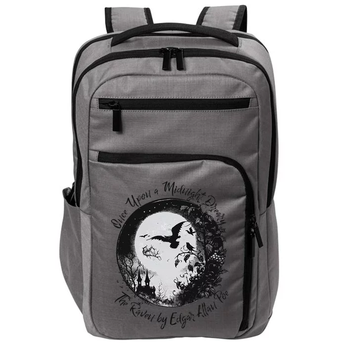 Once Upon A Midnight Dreary The Raven By Edgar Allan Poe Impact Tech Backpack