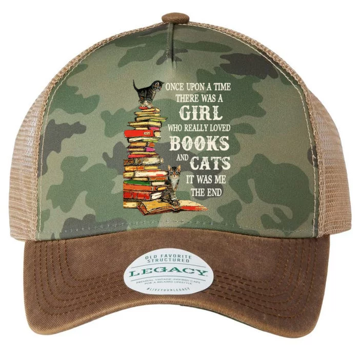 Once Upon A Time A Girl Really Loved Books And Cats Legacy Tie Dye Trucker Hat