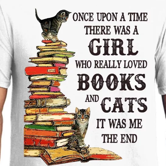 Once Upon A Time A Girl Really Loved Books And Cats Pajama Set