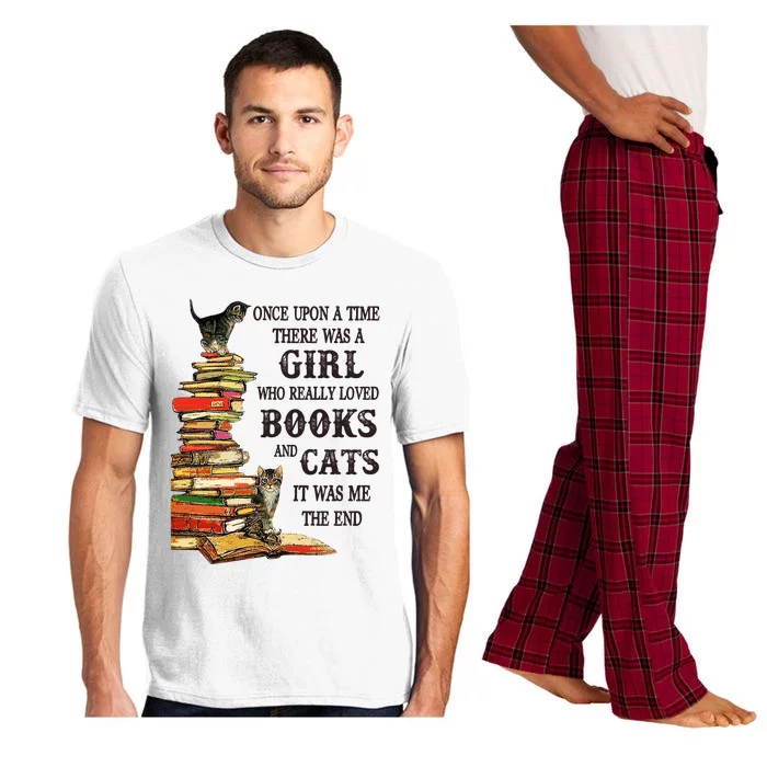 Once Upon A Time A Girl Really Loved Books And Cats Pajama Set