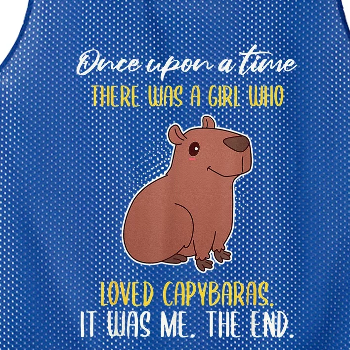 Once Upon A Time There Was A Who Loved Capybaras Mesh Reversible Basketball Jersey Tank