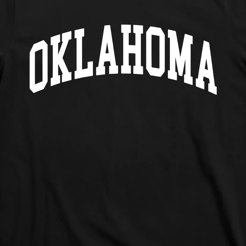 Oklahoma Us College Font Proud American Usa States T-Shirt