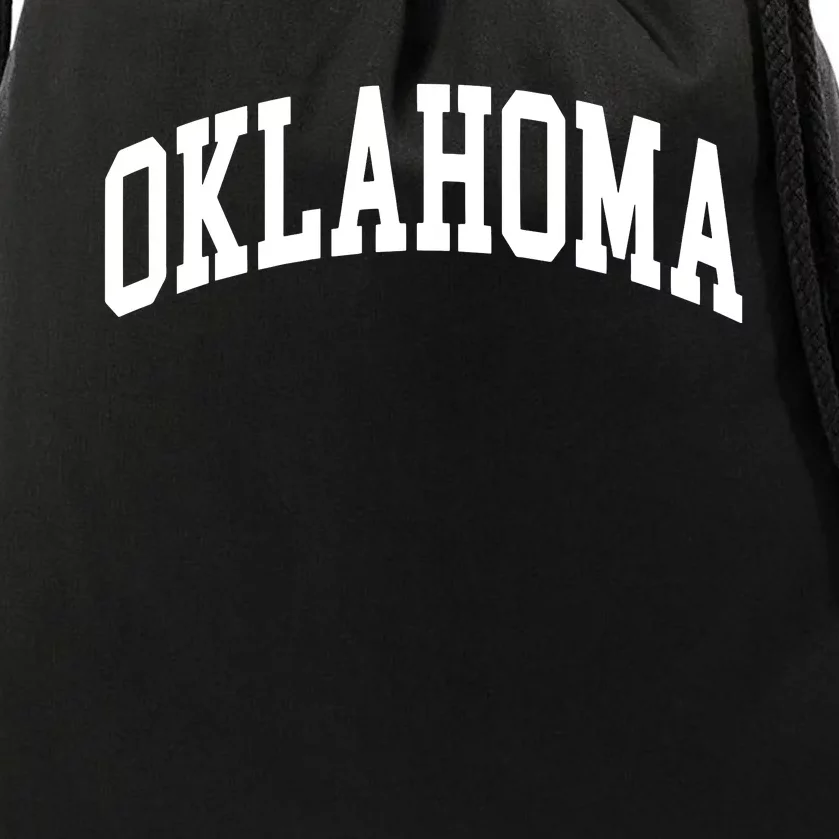 Oklahoma Us College Font Proud American Usa States Drawstring Bag