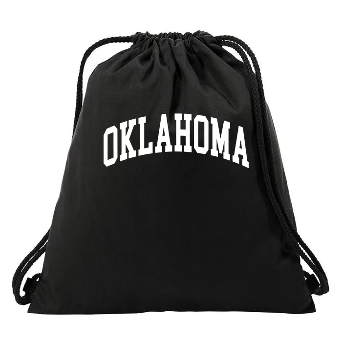 Oklahoma Us College Font Proud American Usa States Drawstring Bag