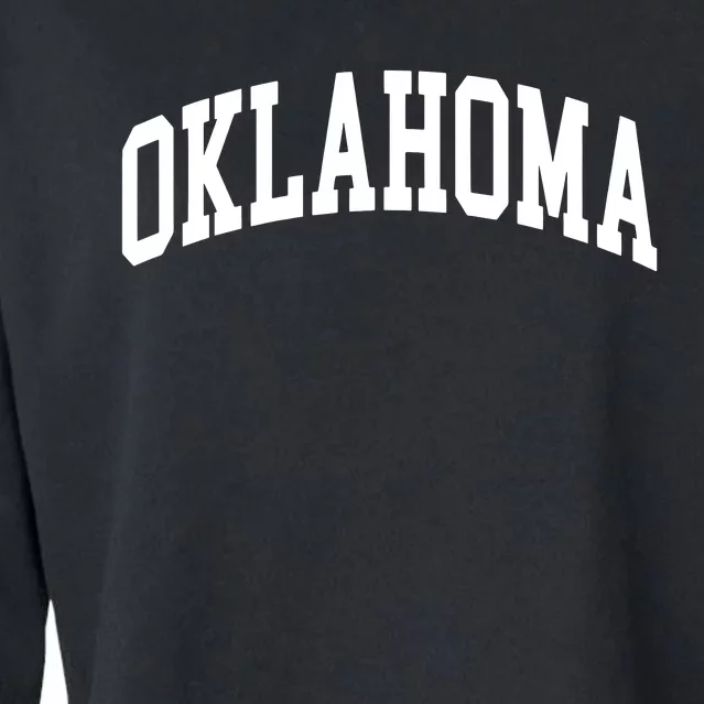 Oklahoma Us College Font Proud American Usa States Cropped Pullover Crew